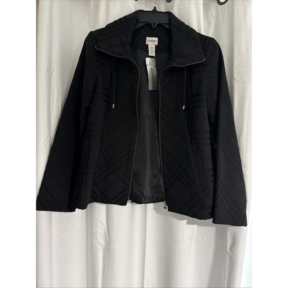 NWT Chicos Size 0 Women's Jacket Full Zip Pockets Lightweight